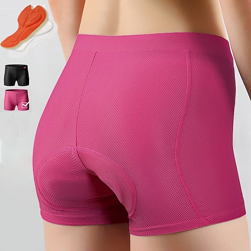 

SANTIC Women's Bike Shorts Cycling Shorts Bike Padded Shorts / Chamois Mountain Bike MTB Road Bike Cycling Sports Patchwork 3D Pad Cycling Breathable Quick Dry Black Rosy Pink Polyester Clothing