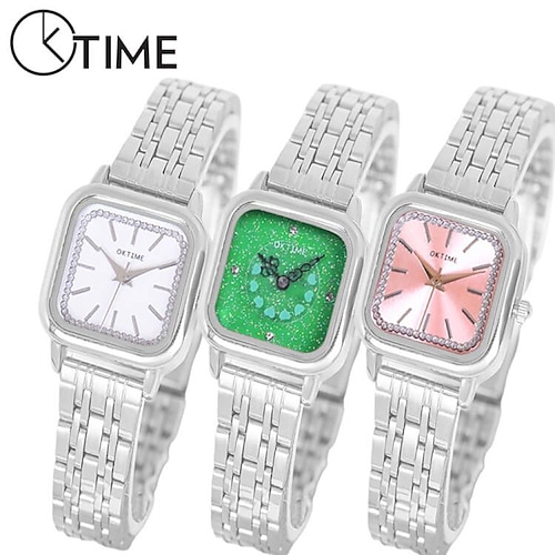 

Fashion Oktime Ladies Women Stainless Steel Watches Diamond Dress Quartz WristWatches