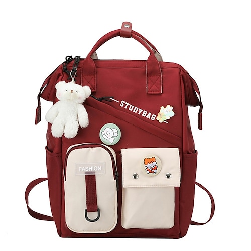 

Cartoon Kawii School Backpack Bookbag for Student Multi-function Wear-Resistant Water Resistant Nylon School Bag Satchel 18.45 inch