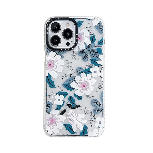 

Phone Case For Apple Back Cover Classic Series iPhone 13 Pro Max 12 11 SE 2022 X XR XS Max 8 7 Bumper Frame Soft Edges Shockproof Graphic Flower TPU PC