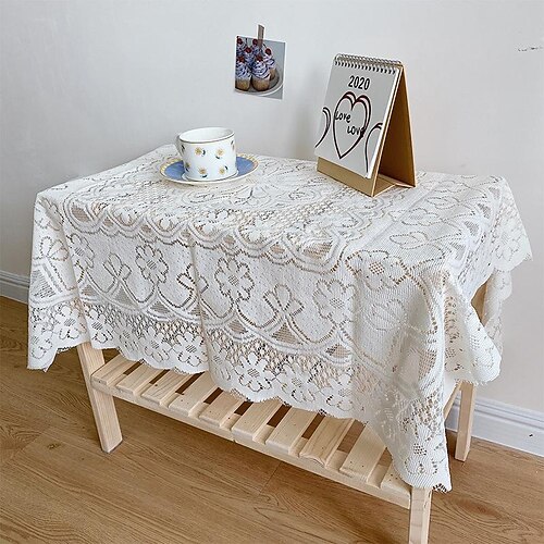 

Tablecloth Lace Table Cloths Farmhouse Style Table Cover for Kitchen Dining, Party, Holiday, Christmas, Buffet