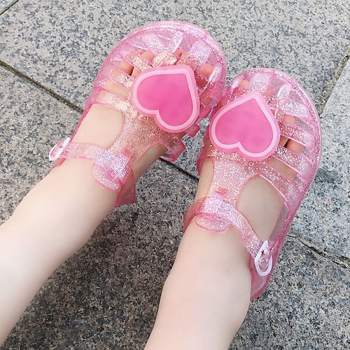 

Girls' Flats Bohemian Style Jelly Shoes Daily PVC Cute School Shoes Little Kids(4-7ys) Casual Daily Outdoor White Yellow Rosy Pink Fall Summer