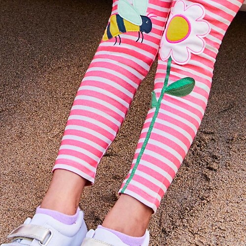 

Kids Girls' Pants Animal Basic Casual Cotton 2-8 Years Fall Pink
