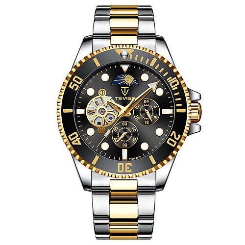 

T801-002 Mechanical Watch for New Hollow Mechanical Watch Automatic Leather Casual Fashion Watch Waterproof Men's Watch Watch