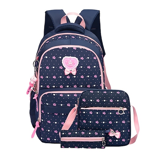 

School Backpack Bookbag 3D for Student Girls Water Resistant Wear-Resistant Breathable Polyester Nylon School Bag Back Pack Satchel 21.29 inch