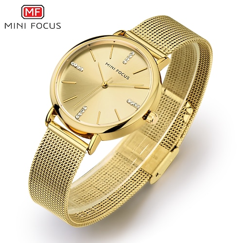 

MINI FOCUS Quartz Watch for Women Analog Quartz Stylish Fashion Waterproof Creative Stainless Steel Alloy Fashion