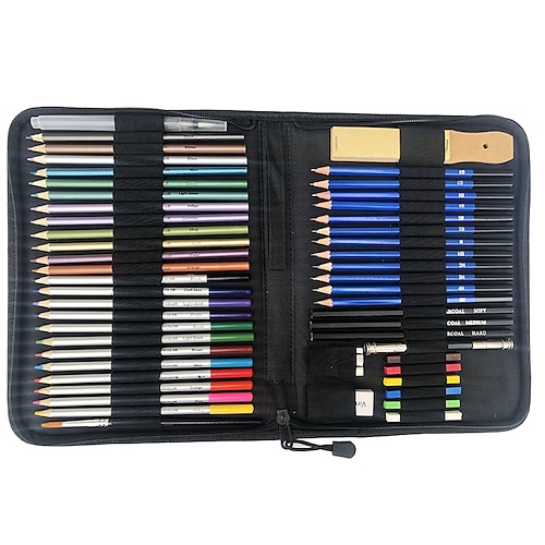 

Colored Pencils Woodcase Lead Pencils Drawing Pencils 5H 2H HB Sketch Water Colors Professional Numbered 24 Colors Set Wood Metal Graphite Pencils 51 for Kids Art Drawing Drafting Sketching & Shading