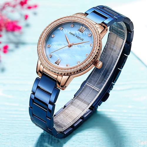 

MINI FOCUS Quartz Watch for Women Analog Quartz Stylish Fashion Waterproof Stainless Steel Alloy Fashion