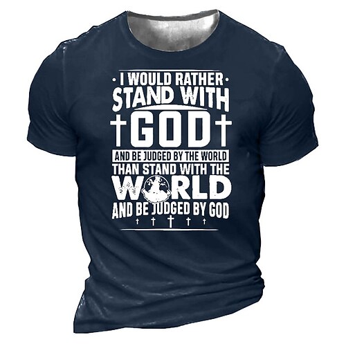 

Men's Unisex T shirt Tee Letter Graphic Prints Crew Neck Army Green Brown Navy Blue Gray Black 3D Print Outdoor Street Short Sleeve Print Clothing Apparel Vintage Sports Designer Casual / Summer