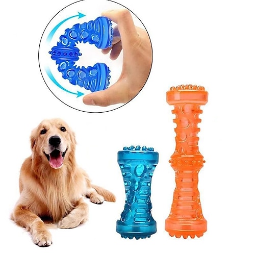 

TPR Large Dog Bone Rubber Pet Toy Sound Strong Bite-Resistant Pets Teethbrush Toys Train Teeth Clean Chewing Perros Accessories