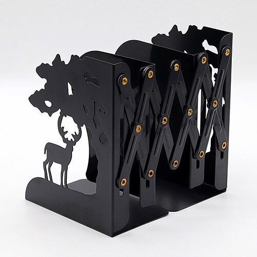 

Book Ends 1pcs Metal Non-Slip Bookends Bookends for School Office Business Easy to Carry Vintage Economy Universal Nonskid Heavy Duty 5.913.947.8 inch