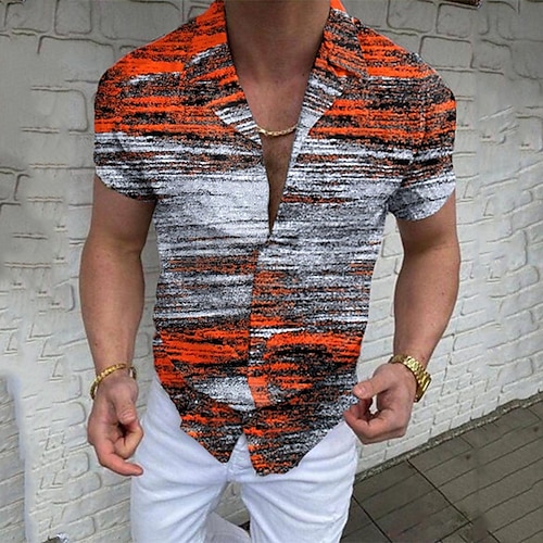 

Men's Shirt Summer Hawaiian Shirt Graphic Shirt Graphic Turndown WhiteRed 3D Print Street Casual Short Sleeve 3D Button-Down Clothing Apparel Fashion Designer Casual Hawaiian