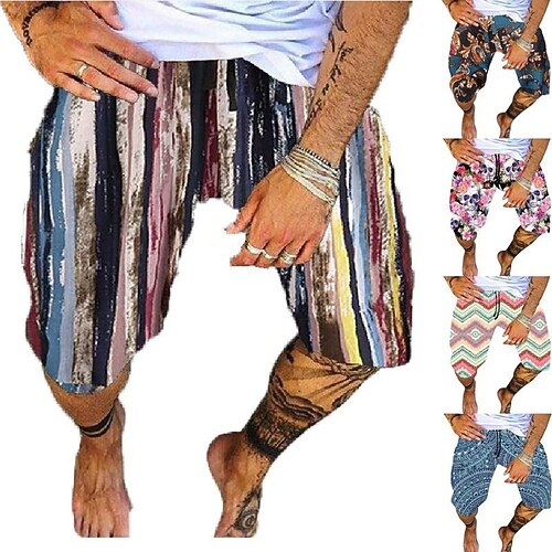 

Men's Swim Trunks Swim Shorts Quick Dry Board Shorts Bathing Suit with Pockets Drawstring Swimming Surfing Beach Water Sports Stripes Printed Summer