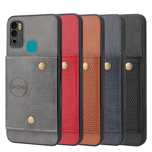 

Phone Case For Samsung Galaxy Back Cover A73 A53 A33 A72 A52 A42 A71 Galaxy A22 5G Samsung A13 5G with Stand Card Holder Slots Shockproof Solid Colored PU Leather