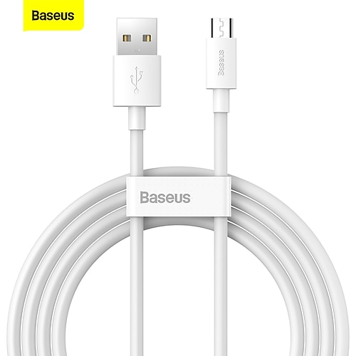 

2 Pack BASEUS Micro USB Cable 5ft USB A to micro B 2.1 A Fast Charging High Data Transfer Durable Soft Touch For Xiaomi Phone Accessory