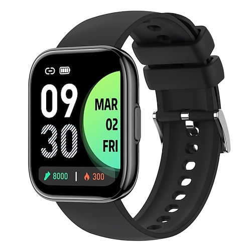 

696 P65 Smart Watch 1.85 inch Smart Band Fitness Bracelet Bluetooth Pedometer Call Reminder Sleep Tracker Compatible with Android iOS Women Men Message Reminder IP 67 31mm Watch Case