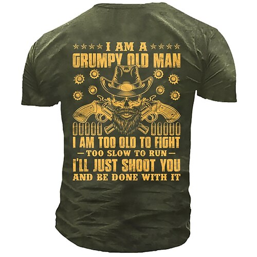 

Men's Unisex T shirt Tee 3D Print Cartoon Graphic Prints Letter Crew Neck Street Daily Print Tops Designer Casual Vintage Big and Tall Black Army Green Navy Blue / Summer
