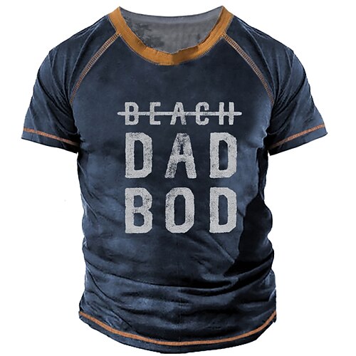 

Men's Unisex T shirt Tee 3D Print Graphic Letter Crew Neck Street Daily Print Short Sleeve Tops Designer Casual Big and Tall Sports Blue / Summer