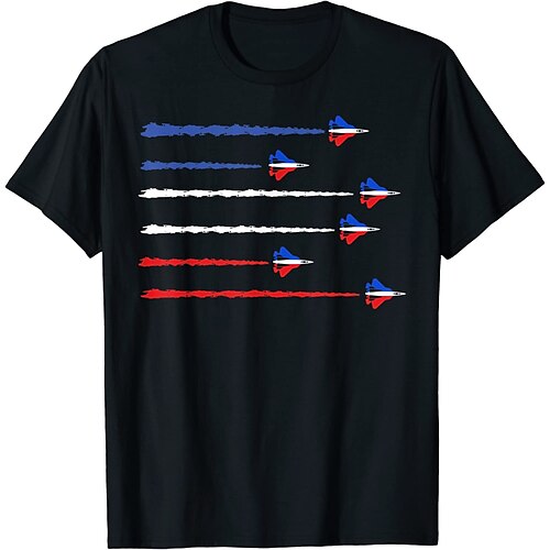 

Inspired by 14 Juillet 2022 Fête Nationale Française Vive La France Tricolore Française T-shirt Souvenir 100% Polyester Anime Classic Street Style T-shirt For Men's / Women's / Couple's
