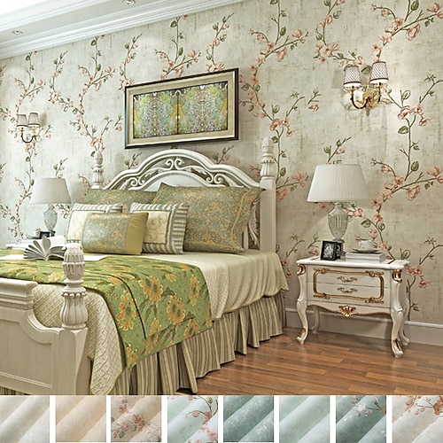 

Farmhouse Style Wallpaper Non-woven Wallpaper Adhesive Required Wall Mural,Cabinet Furniture Countertop Paper Roll Wallpaper,20.8374 /53950cm 1 Roll(Need Glue)