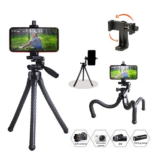 

Octopus Tripod Phone Tripod Portable Adjustable Grip and Stand Phone Holder for Desk Compatible with All Mobile Phone Phone Accessory