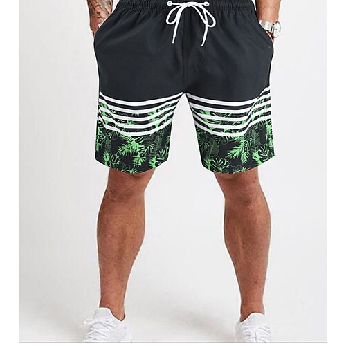 

Men's Swim Trunks Swim Shorts Quick Dry Board Shorts Bathing Suit with Pockets Drawstring Swimming Surfing Beach Water Sports Stripes Summer