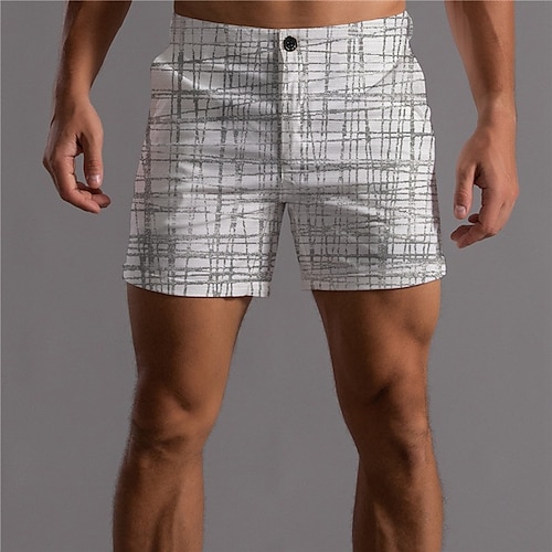 

Men's Shorts Chino Shorts Bermuda shorts Work Shorts Pocket 3D Print Plaid Lattice Graphic Prints Comfort Soft Short Business Casual Daily Fashion Streetwear Gray Micro-elastic