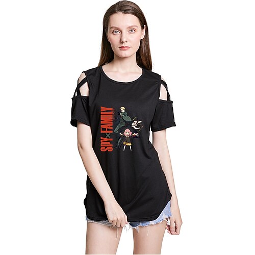 

Inspired by SPY×FAMILY Loid Forger Yor Forger Anya Forger T-shirt Cartoon 100% Polyester Anime Harajuku Graphic Kawaii T-shirt For Men's / Women's / Couple's