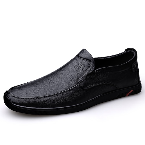 

Homens Mocassins e Slip-Ons Clássico Formais Diário Escritório e Carreira Couro Ecológico Botas / Botins Castanho Escuro Preto Marron Outono Primavera