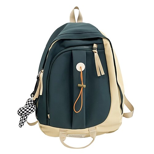 

School Backpack Bookbag Cartoon Solid for Student Men Women Water Resistant Wear-Resistant Breathable Nylon School Bag Back Pack Satchel 21.03 inch