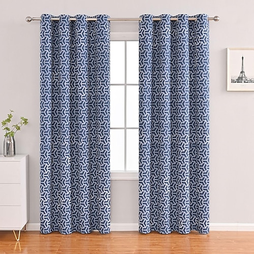 

2 Panel Modern Blackout Curtains Tab Top Thermal Thick Luxury Wavy Striped Kitchen Curtains for Living Room Bedroom Curtains Decor