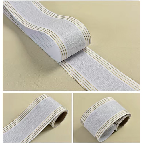 

Waistline Self-adhesive Golden Line Wallpaper Is Suitable For Home Living Room Or Office Place Material Decoration Material