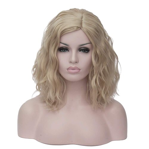 

maya hawke wig14 kvinner jenter kort krøllete bob bølget parykk body wave halloween cosplay daglige festparykker