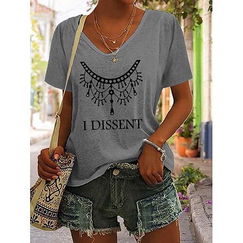 

I Dissent Casual V-Neck Short Sleeve T-Shirt