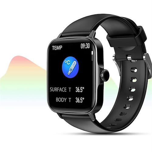 

ZW26 Smart Watch 1.81 inch Smartwatch Fitness Running Watch Bluetooth Temperature Monitoring Pedometer Call Reminder Compatible with Android iOS Women Men Message Reminder Step Tracker IP 67 37.5mm