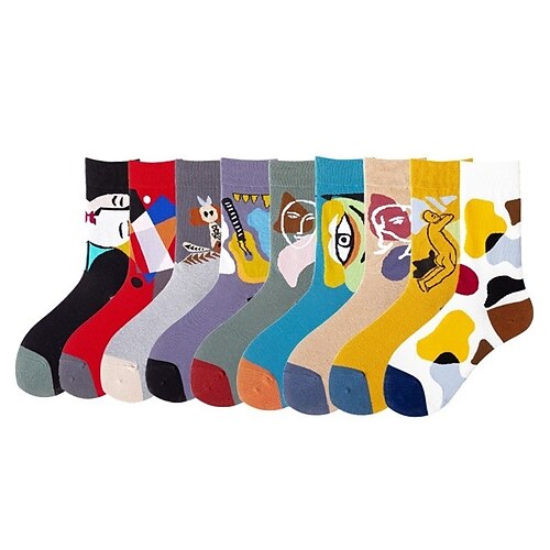 

Men's Crew Socks Sports & Outdoor Daily Holiday Polyester Cotton 2 Pairs