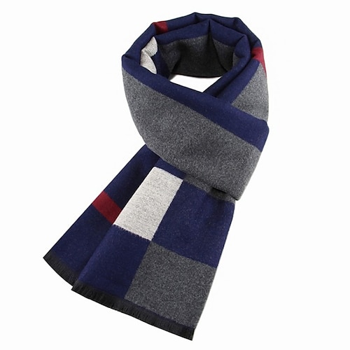 

Men's Scarves Office Daily Wear Vacation Plaid / Striped / Chevron / Round Artificial Wool Scarves 1 PCS