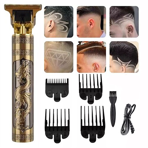 

Hot Sale Vintage T9 Electric Cordless Hair Cutting Machine Professional Hair Barber Trimmer For Men Clipper Shaver Beard Lighter