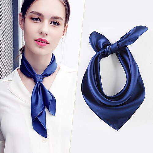 

Women's Scarves Satin Scarves Kerchief Office Sports & Outdoor Daily Solid Colored Satin Simple Style 1 pcs