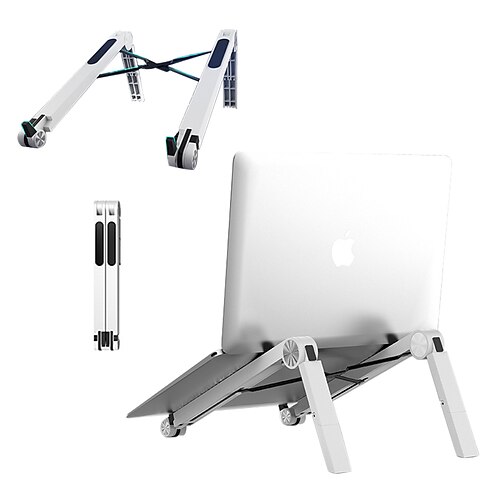 

Laptop Stand for Desk Adjustable Laptop Stand Plastic Metal Portable Foldable All-In-1 Laptop Holder Compatible with Kindle Fire iPad Pro MacBook Air Pro 9 to 15.6 inch 17 inch