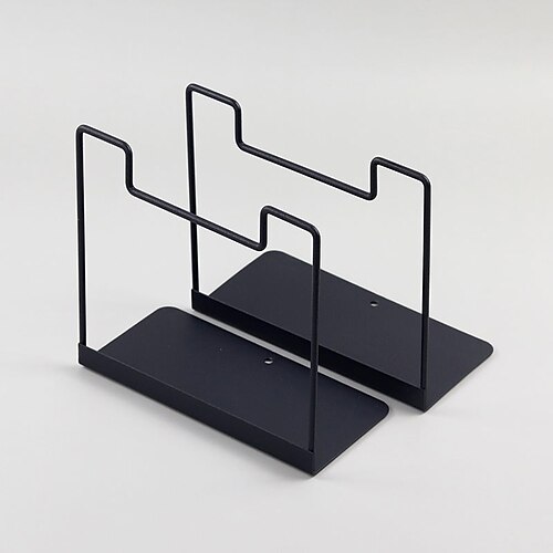 

Book Ends 1 Pair Metal Non-Slip Bookends Bookends for School Office Business Easy to Carry Vintage Economy Universal Nonskid Heavy Duty 6.16.973.54 inch