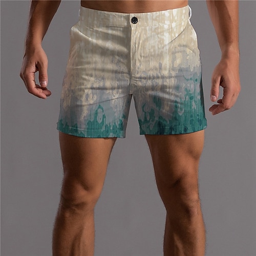 

Men's Designer Fashion Shorts Chino Shorts 3D Print Pocket Short Pants Business Casual Micro-elastic Color Block Graphic Prints Comfort Soft Mid Waist Blue M L XL XXL 3XL