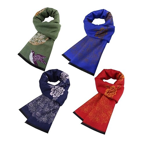 

Women's Scarves Daily Wear Vacation New Year Animal Flower / Plants 100% Acrylic Scarves 1 PCS