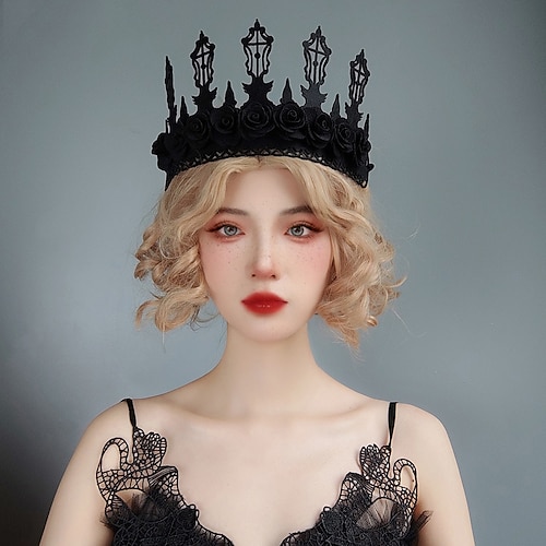 

Gothic Bridal Tiara Baroque Retro King Crown Princess Witch Crown Adult Erotic Tiara