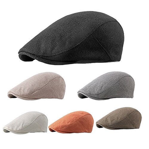 

Men's Newsboy Hat Cabbie Cap Sports & Outdoor Daily Holiday Polyester Cotton Sports & Outdoors Casual Simple Style 1 pcs