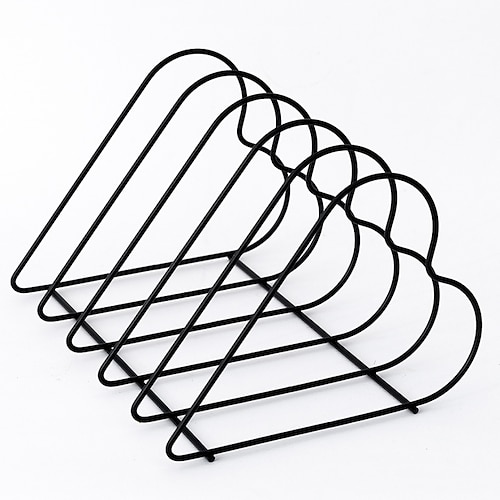 

Office love shape desktop bookshelf simple magazine storage rack iron wire book holder metal bookends for school home