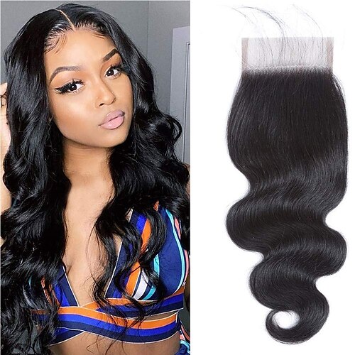 

Vietnamese Hair 4x4 Lace Front Body Wave Free Part / Middle Part / 3 Part Swiss Lace Remy Human Hair Women's with Baby Hair / Natural Hairline Daily Wear