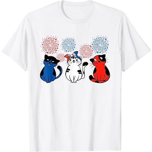 

Inspired by 14 Juillet 2022 Fête Nationale Française Vive La France Tricolore Française T-shirt Souvenir 100% Polyester Anime Classic Street Style T-shirt For Men's / Women's / Couple's