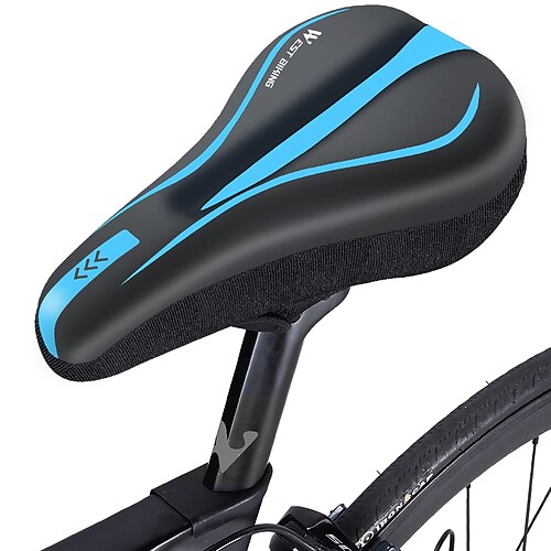 

WEST BIKING bicycle PU leather silicone cushion cover mountain bike sponge cushion cover bicycle riding cushion