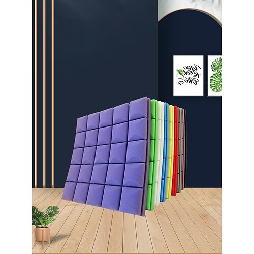 

3D Solid Color Foam Panel Wallpaper Wall Covering Sticker Film Peel and Stick Removable Self Adhesive Sound Insulation Cotton Home Décor 50505cm/50503cm1PC